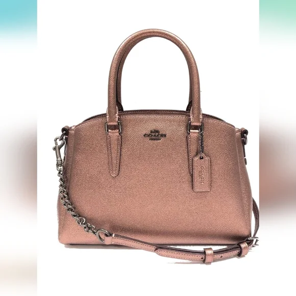 Coach Metallic Rose Gold Purse and Wallet Set - Picture 1 of 14